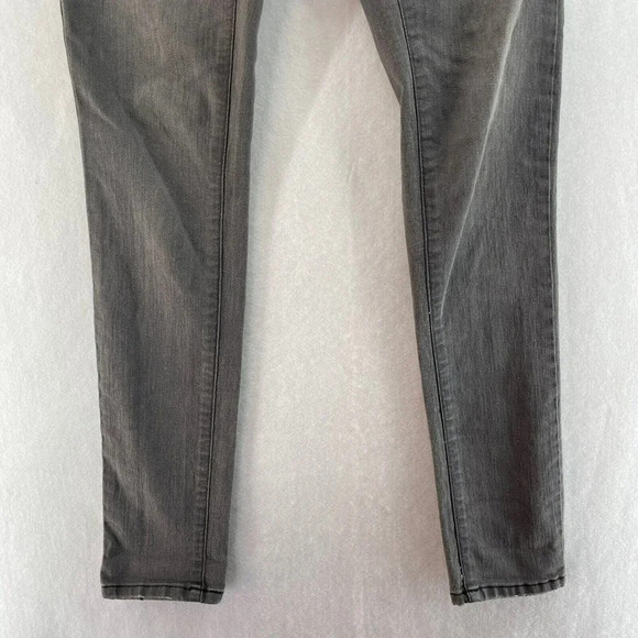 Cache Skinny Jeans Women's Sz 2 Gray Studded Rhinestone Slim Fit Stretch Denim - Picture 6 of 11